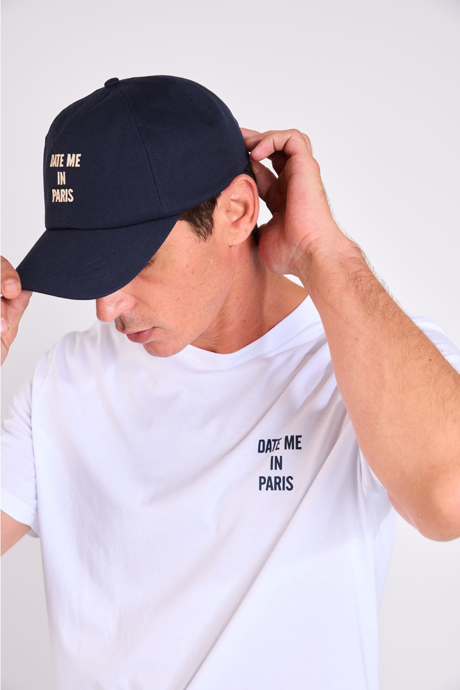 Casquette bleu marine LEO DATE ME IN PARIS