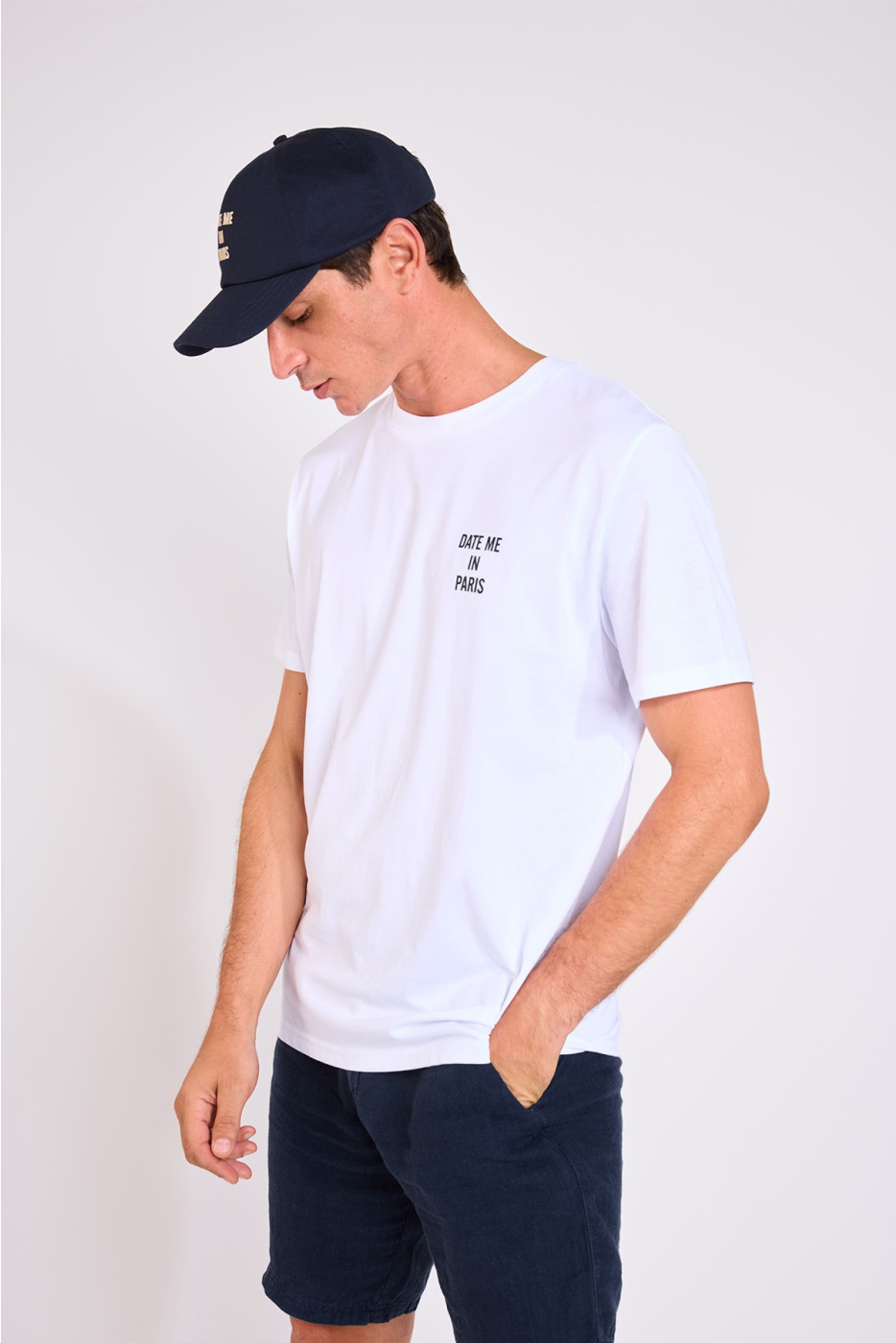 Casquette bleu marine LEO DATE ME IN PARIS