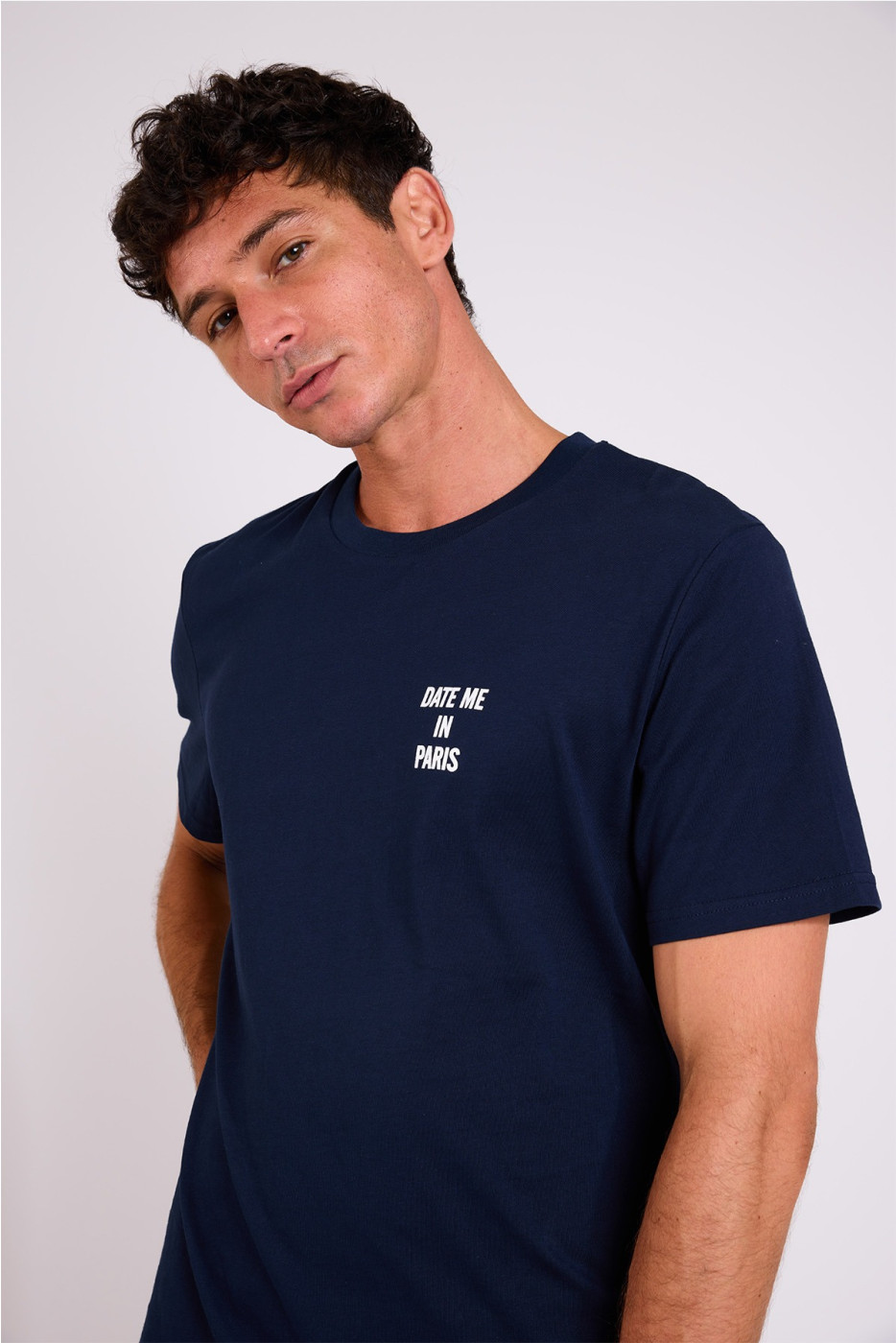 T-shirt bleu marine MORGAN DATE ME IN PARIS - 5
