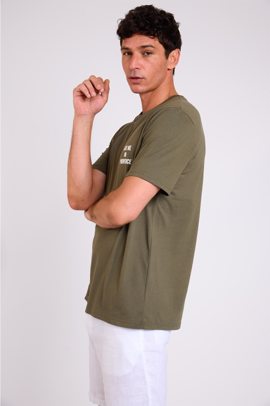 T-shirt vert kaki MORGAN DATE ME IN PROVENCE - 4