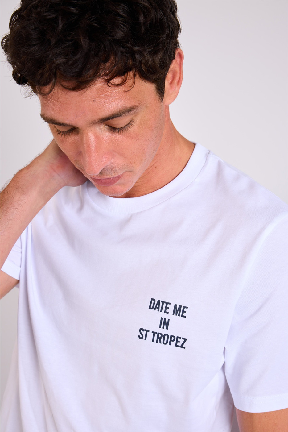 T-shirt blanc MORGAN DATE ME IN ST TROPEZ