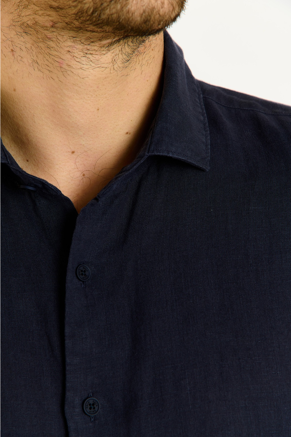 Chemise bleu marine QUENTIN PISE matière coton - 6