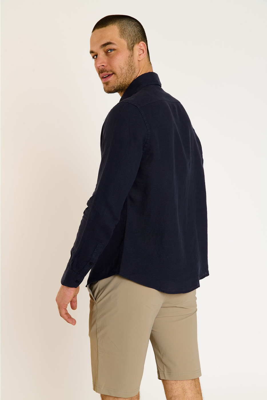 Chemise bleu marine QUENTIN PISE matière coton - 5