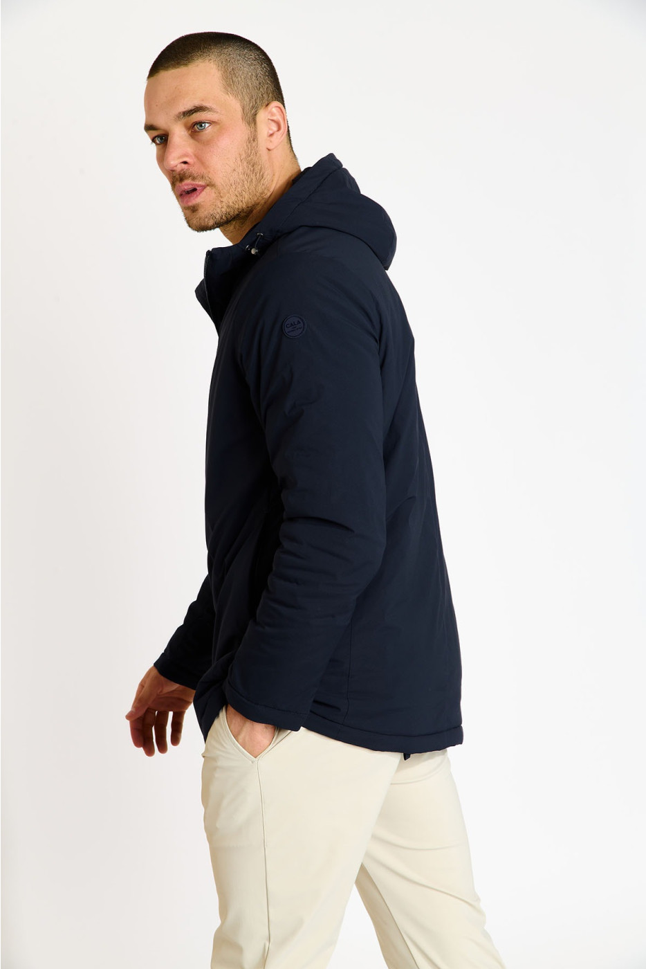 Parka à capuche bleu marine ALFONSE MORANO - 8