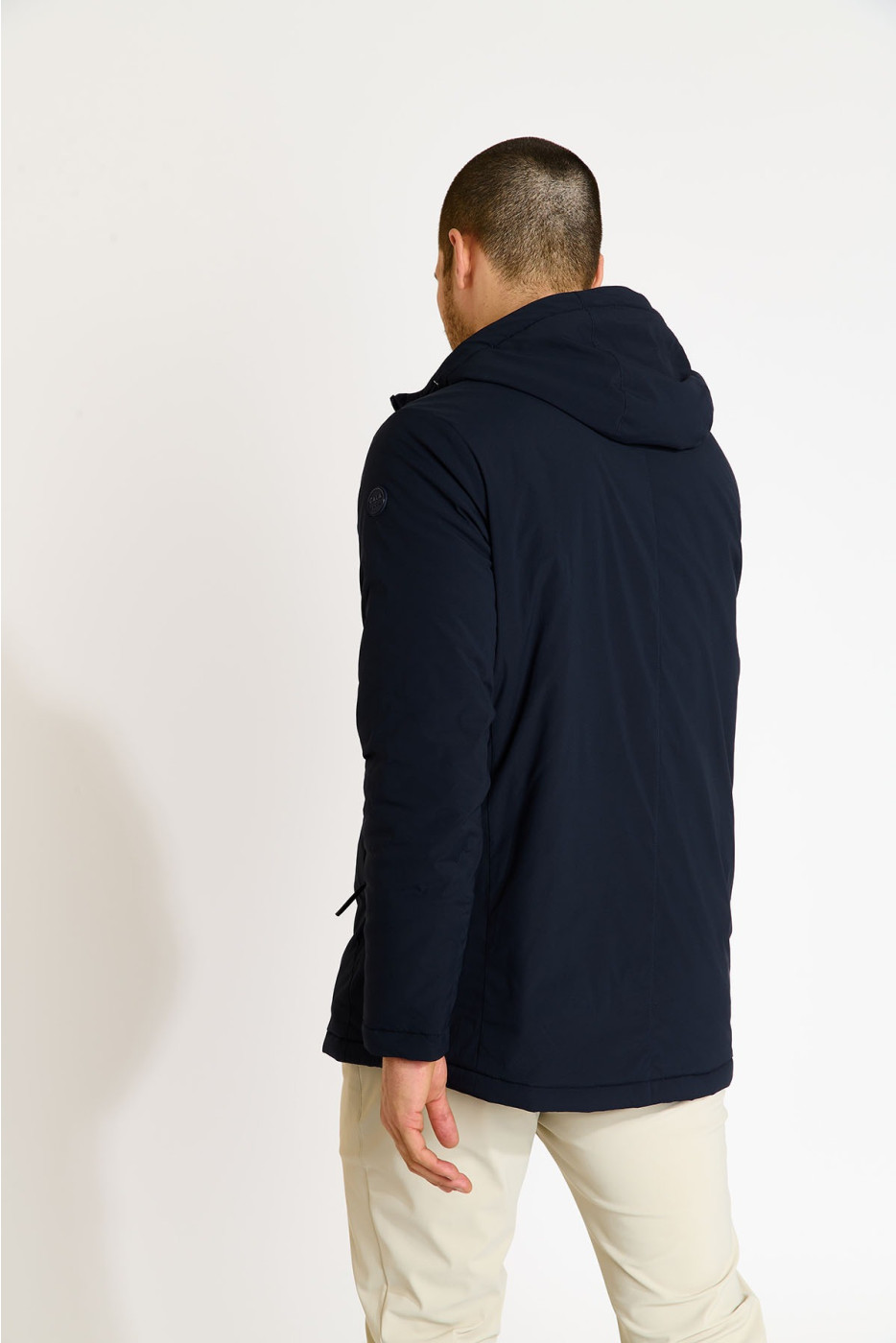 Parka à capuche bleu marine ALFONSE MORANO - 5