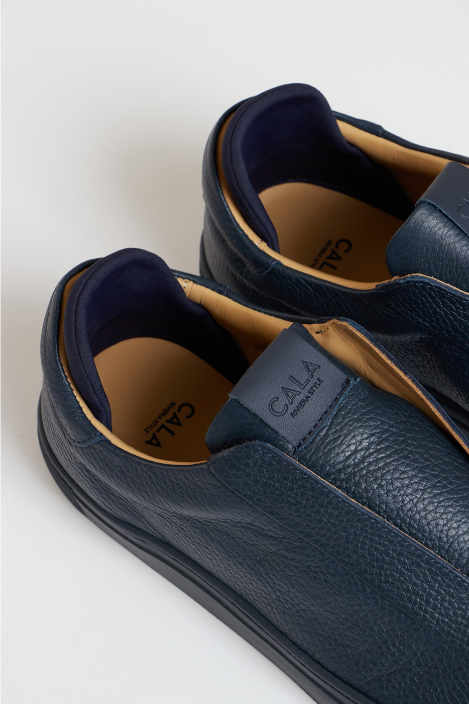 Baskets bleu marine en cuir BENJAMIN FERIOLO - 5