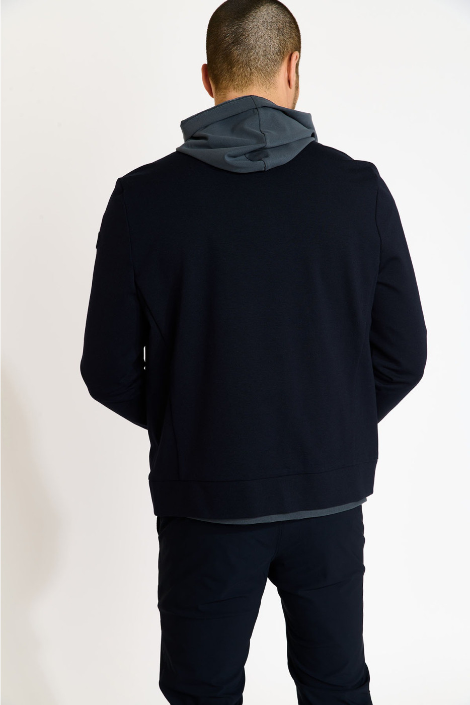 Veste zippée bleu marine IVANO MATERA - 3