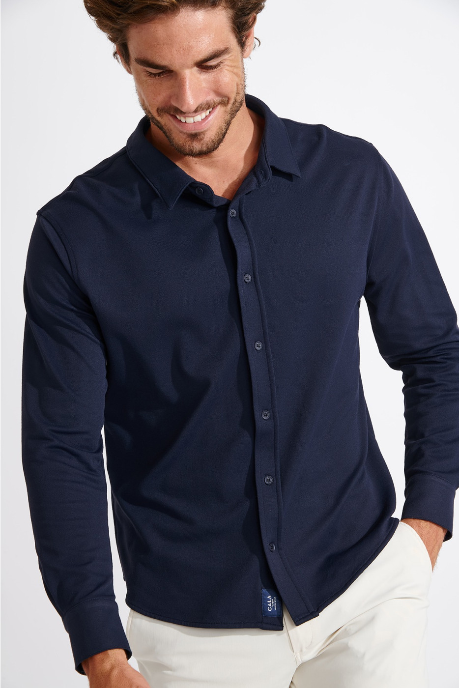 CHEMISE MANCHES LONGUES BLEUE ALAIN PAGANI - 5