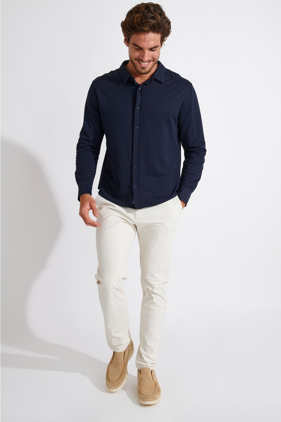 CHEMISE MANCHES LONGUES BLEUE ALAIN PAGANI - 2