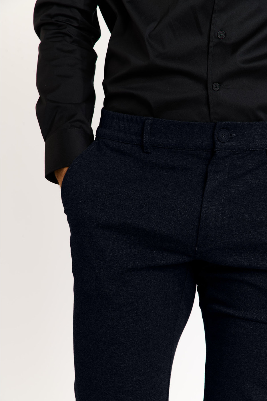 Pantalon bleu marine SERGE MATERA - 4