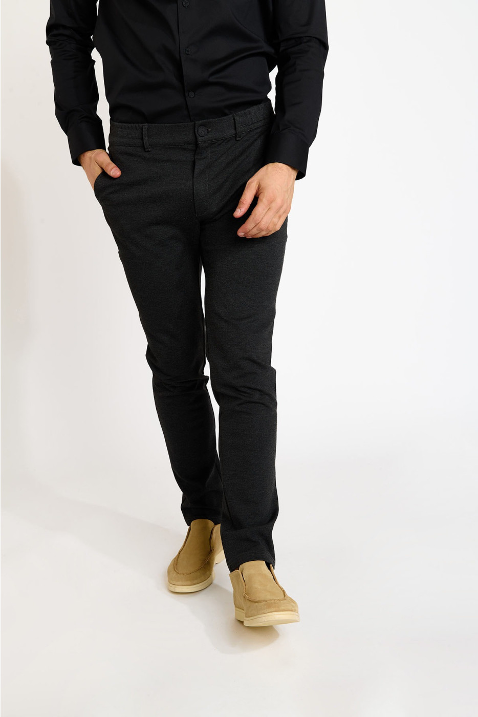 Pantalon gris anthracite SERGE MATERA - 2
