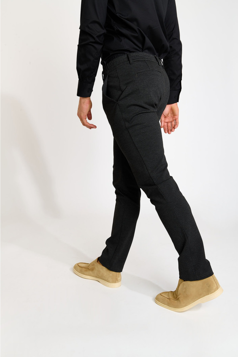 Pantalon gris anthracite SERGE MATERA - 5