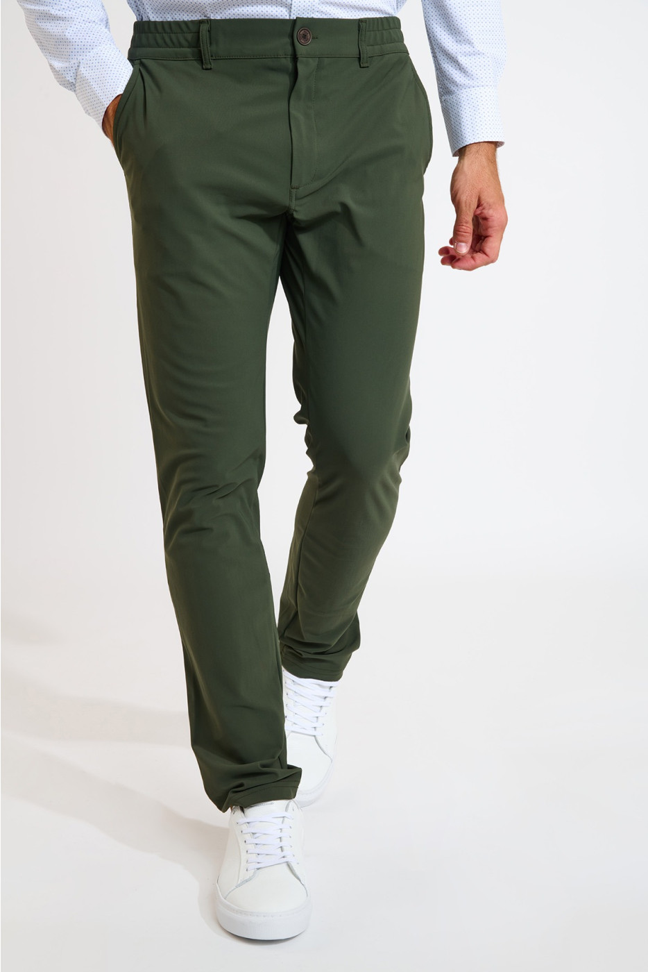 Pantalon vert kaki SERGE MERIBEL - 1