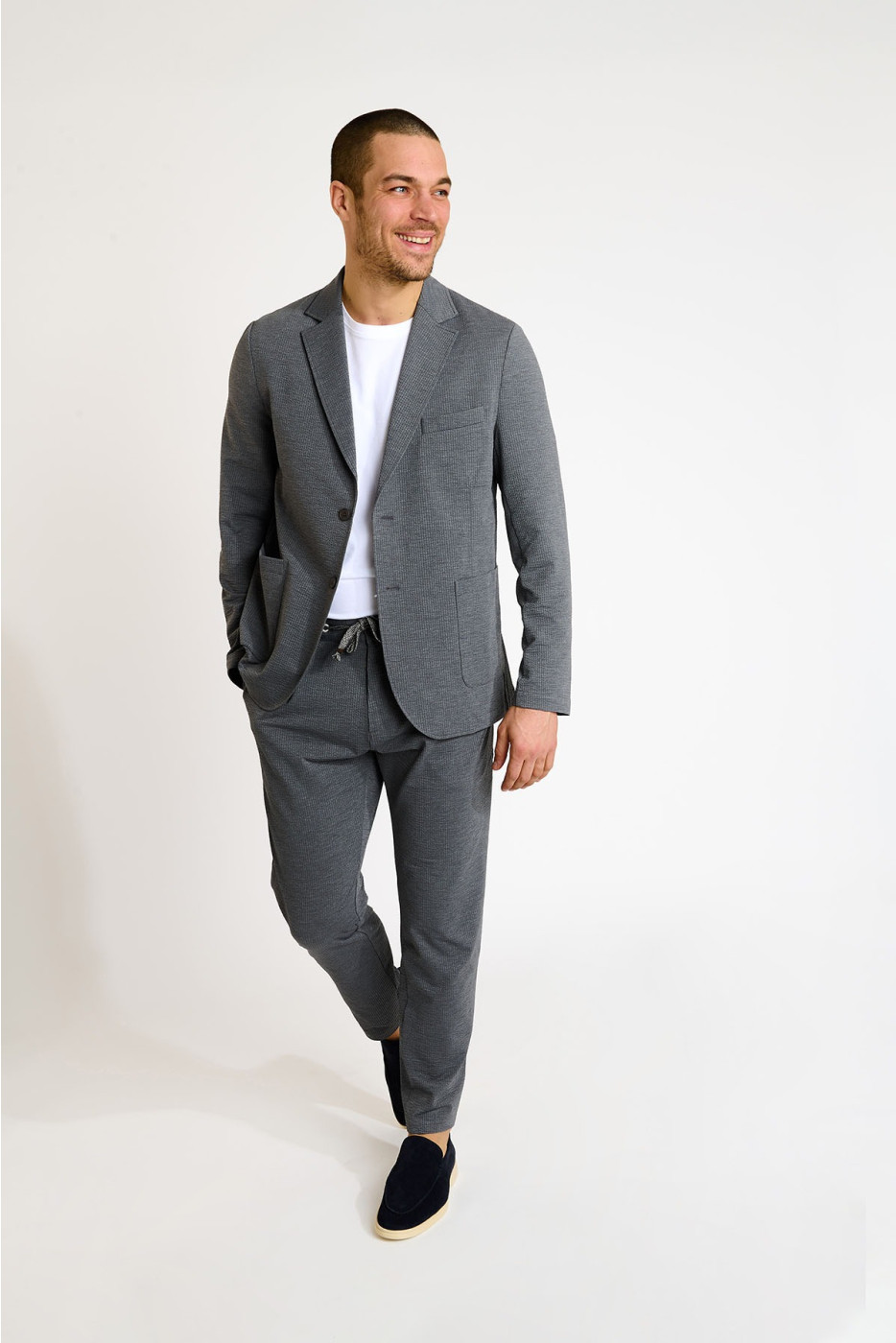 Pantalon gris anthracite THOMAS TRIESTE - 4