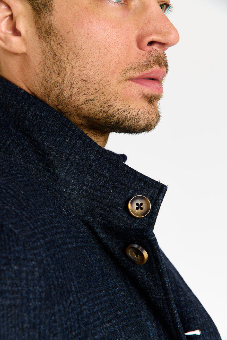 Manteau bleu marine UMBERTO GROSSETO - 6