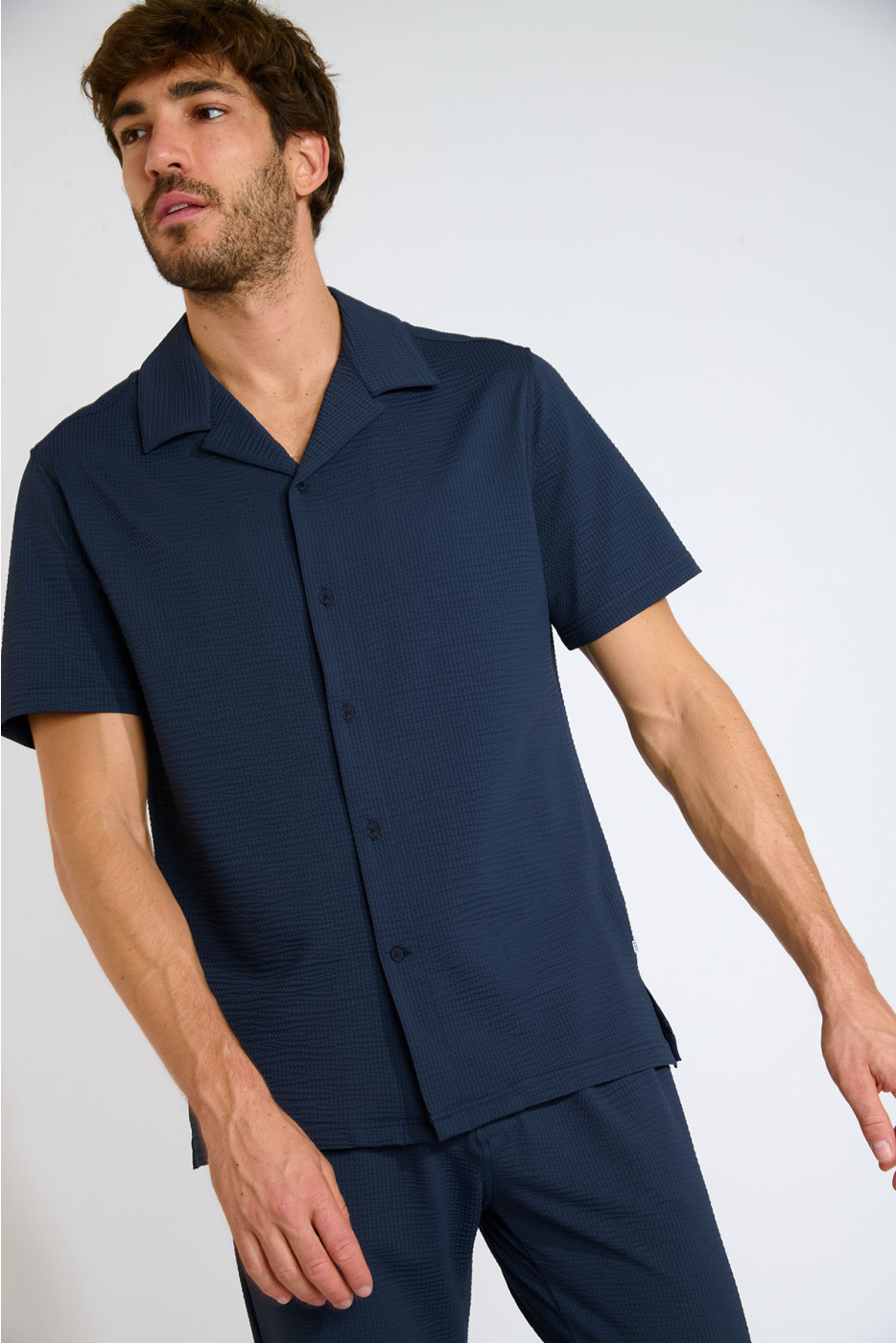 Chemise bleu marine ALEX TRIESTE - 3