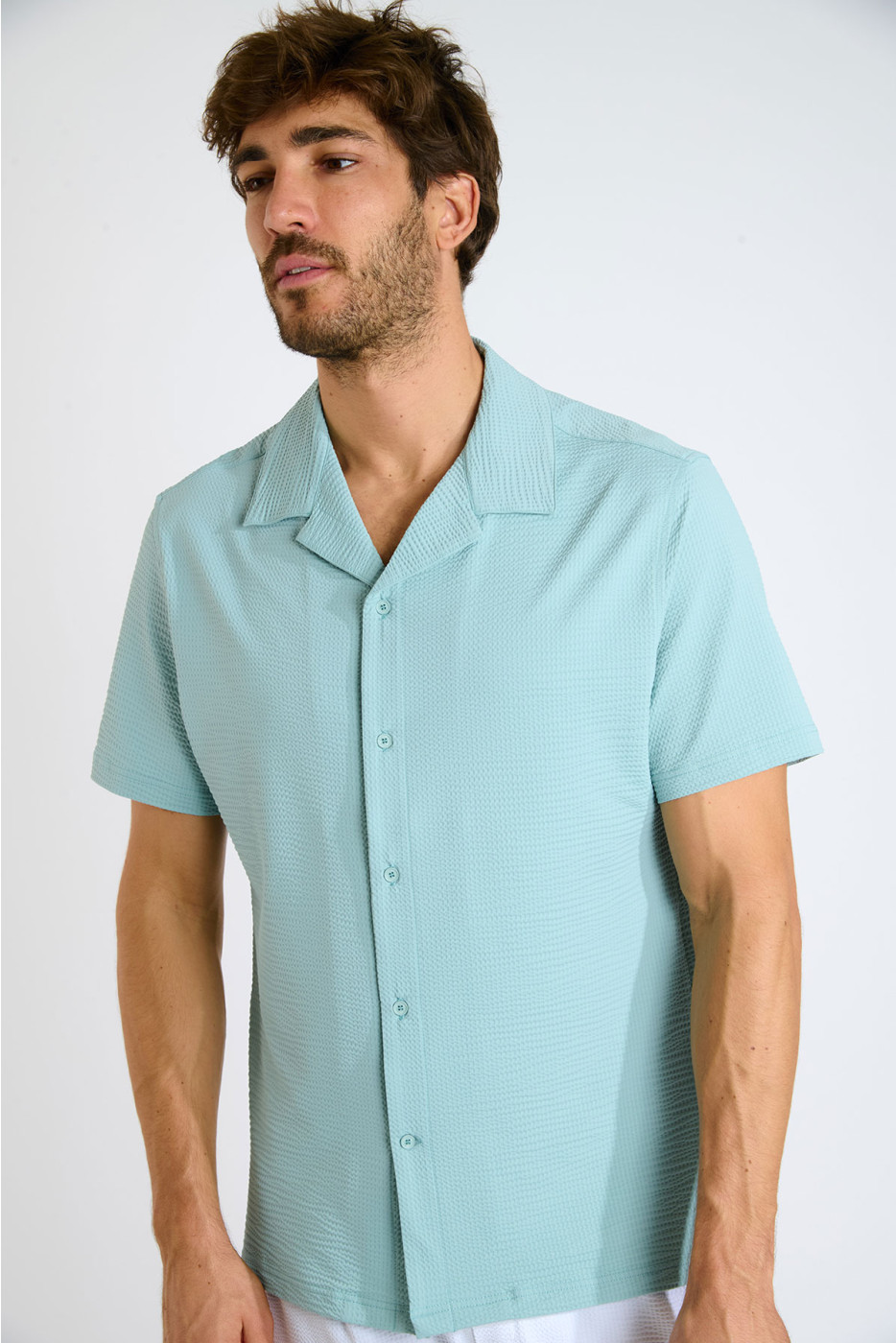 Chemise bleue ALEX TRIESTE - 5