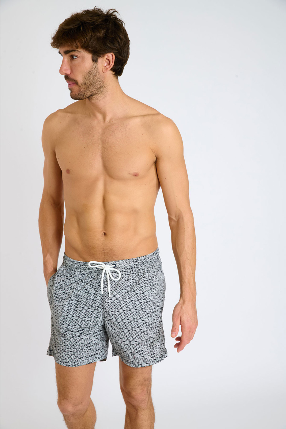Short de bain marine mosaïque EMILIO SESTRI - 5