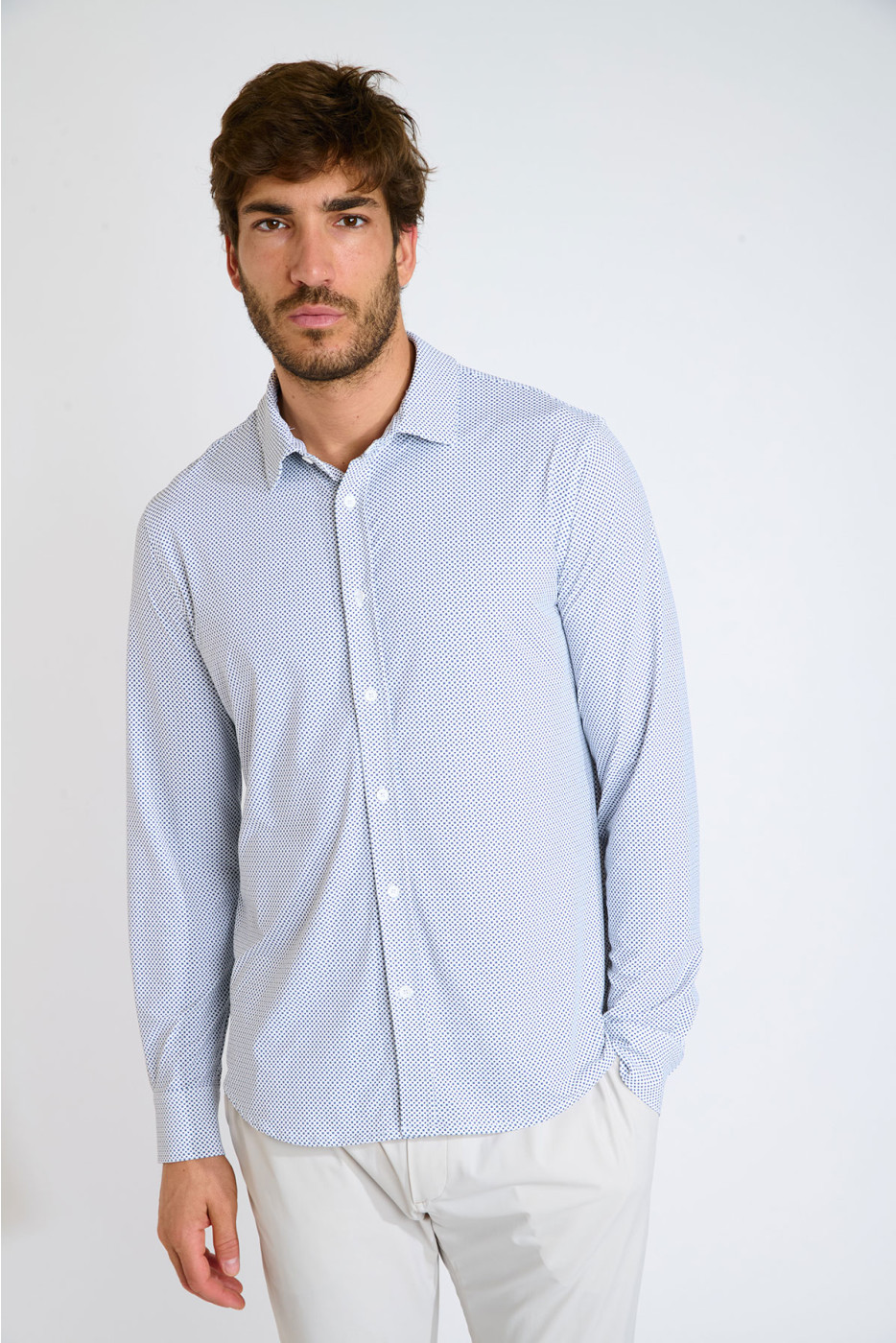 Chemise bleu marine JEAN ROMA - 2