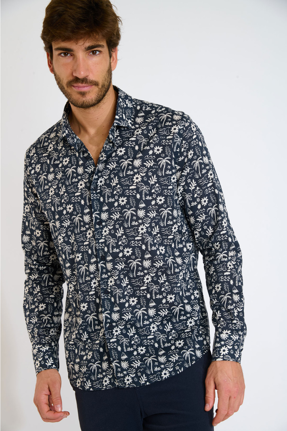 Chemise bleu marine QUENTIN GERACE - 4