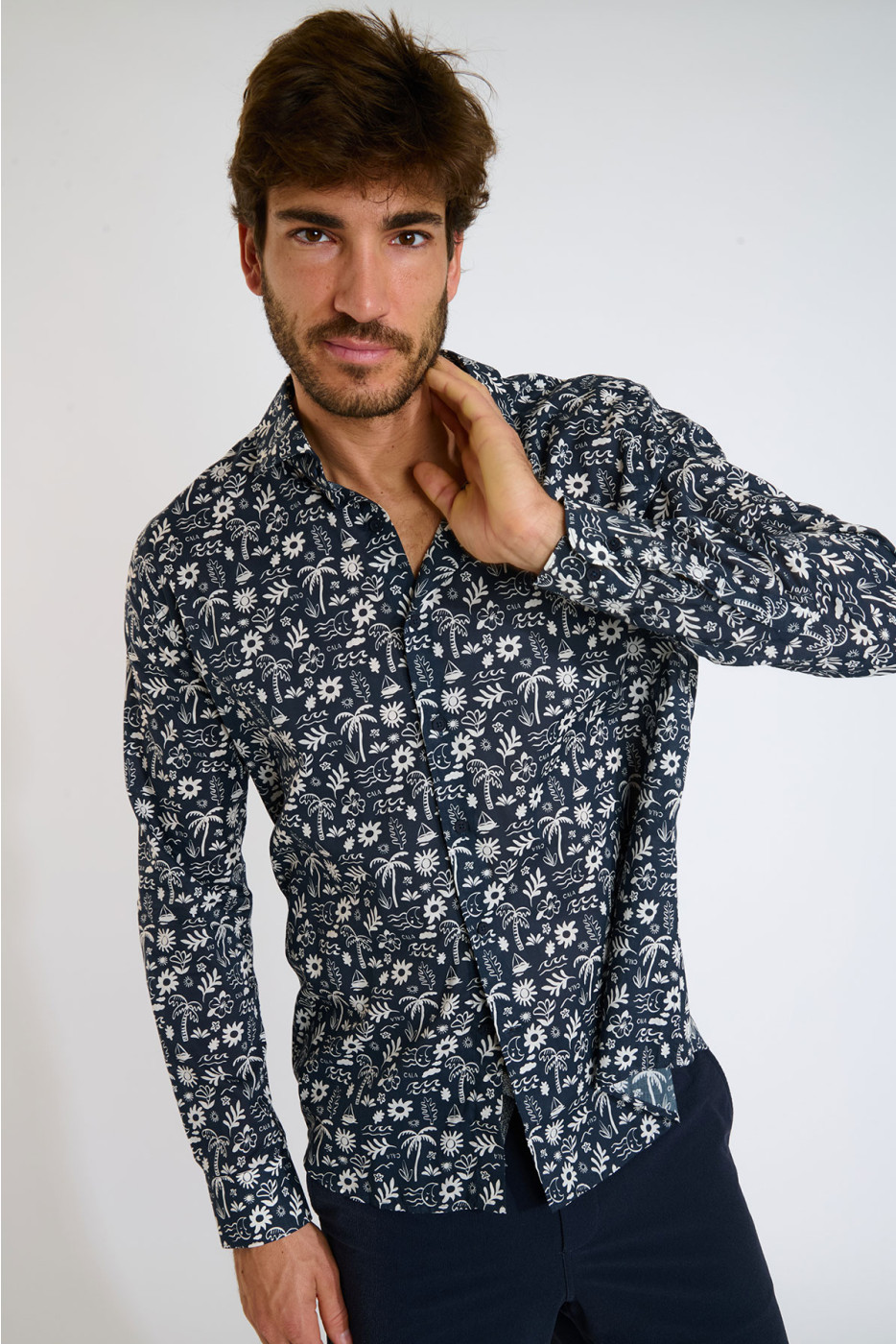 Chemise bleu marine QUENTIN GERACE - 5