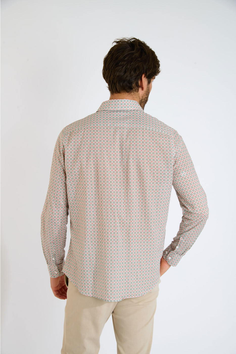 Chemise kaki à motifs QUENTIN MAZARA - 3