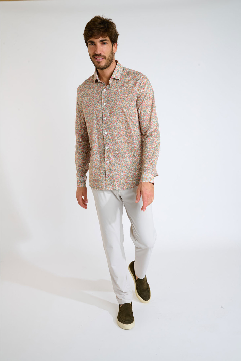Chemise écru imprimé floral QUENTIN VIESTE - 4