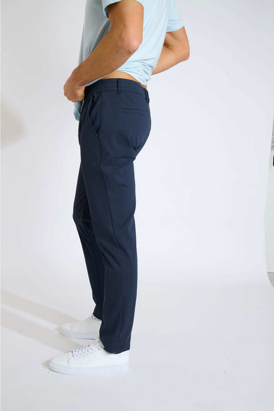 Pantalon bleu marine SERGE OSTIA - 3