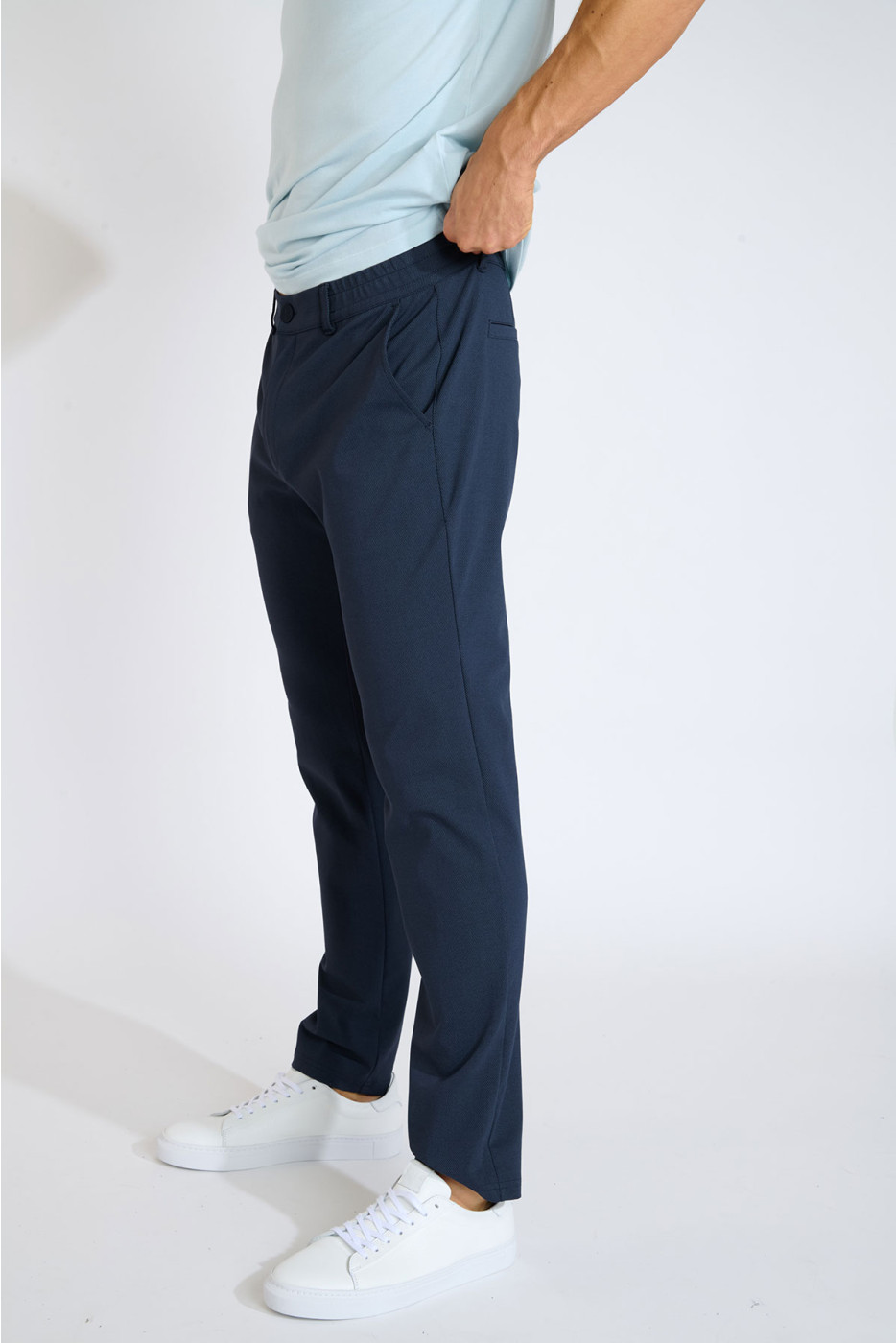 Pantalon bleu marine SERGE OSTIA - 4
