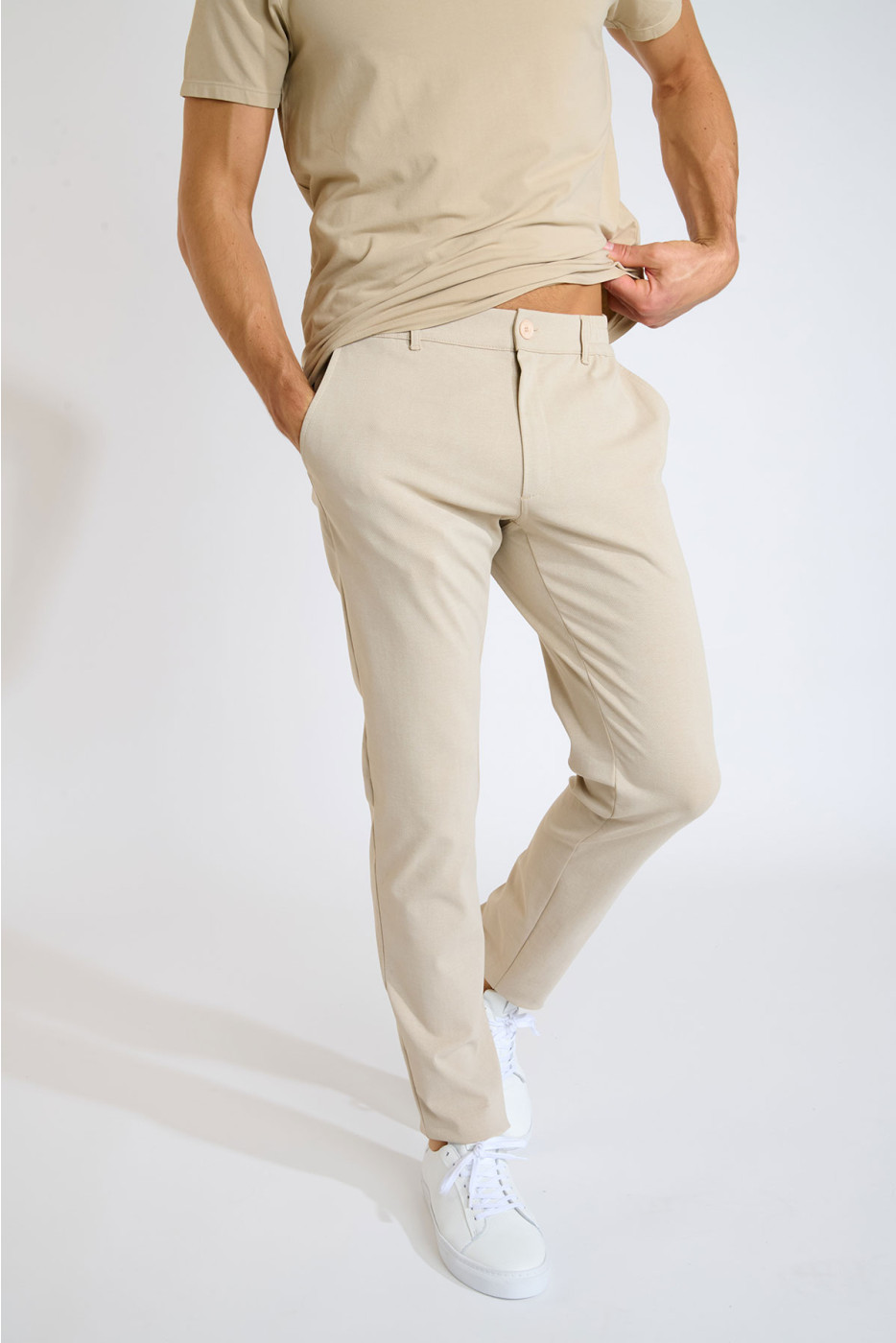 Pantalon beige SERGE OSTIA - 5