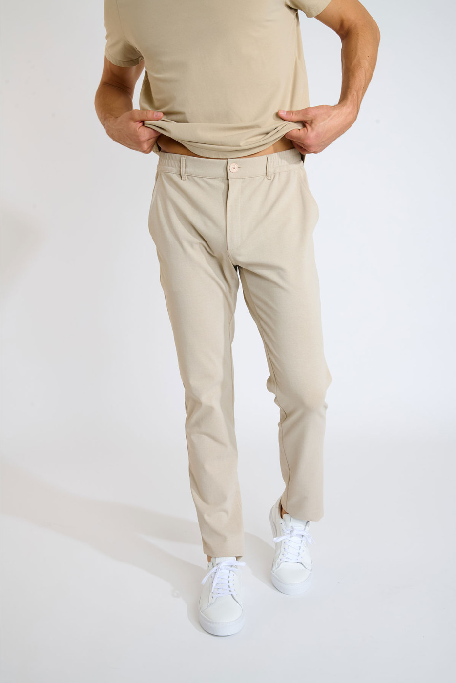 Pantalon beige SERGE OSTIA - 8