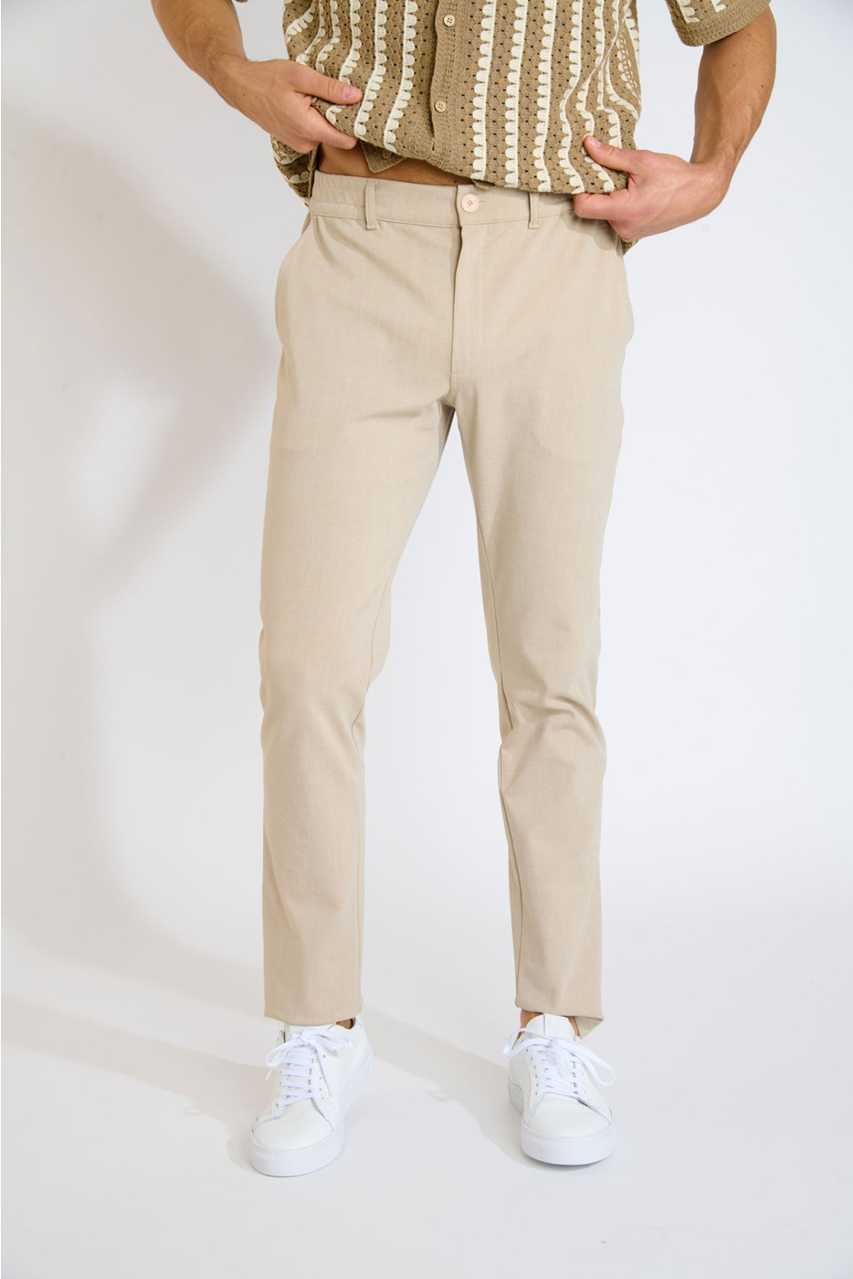 Pantalon beige SERGE TRANI - 5