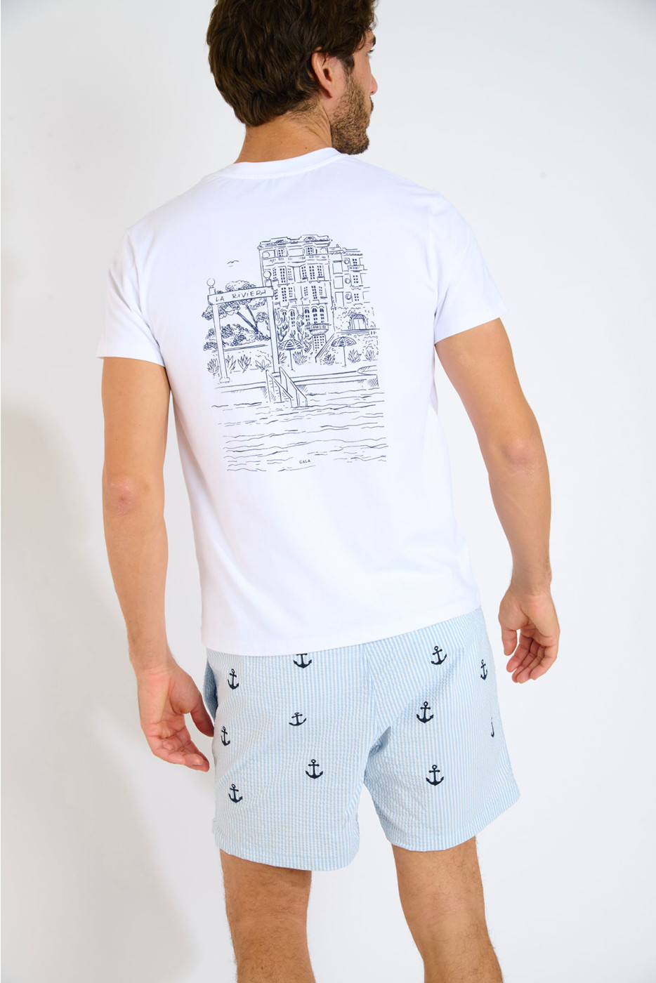 T-shirt blanc imprimé hôtel THEOHOTEL NAVIGLIO - 3