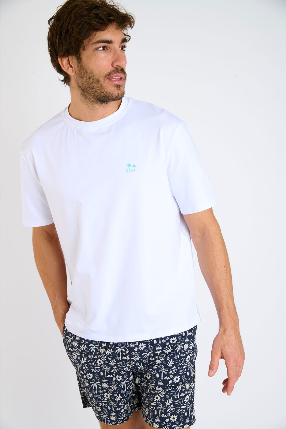 T-shirt blanc imprimé promenade de Nice THEOPROM NAVIGLIO - 5