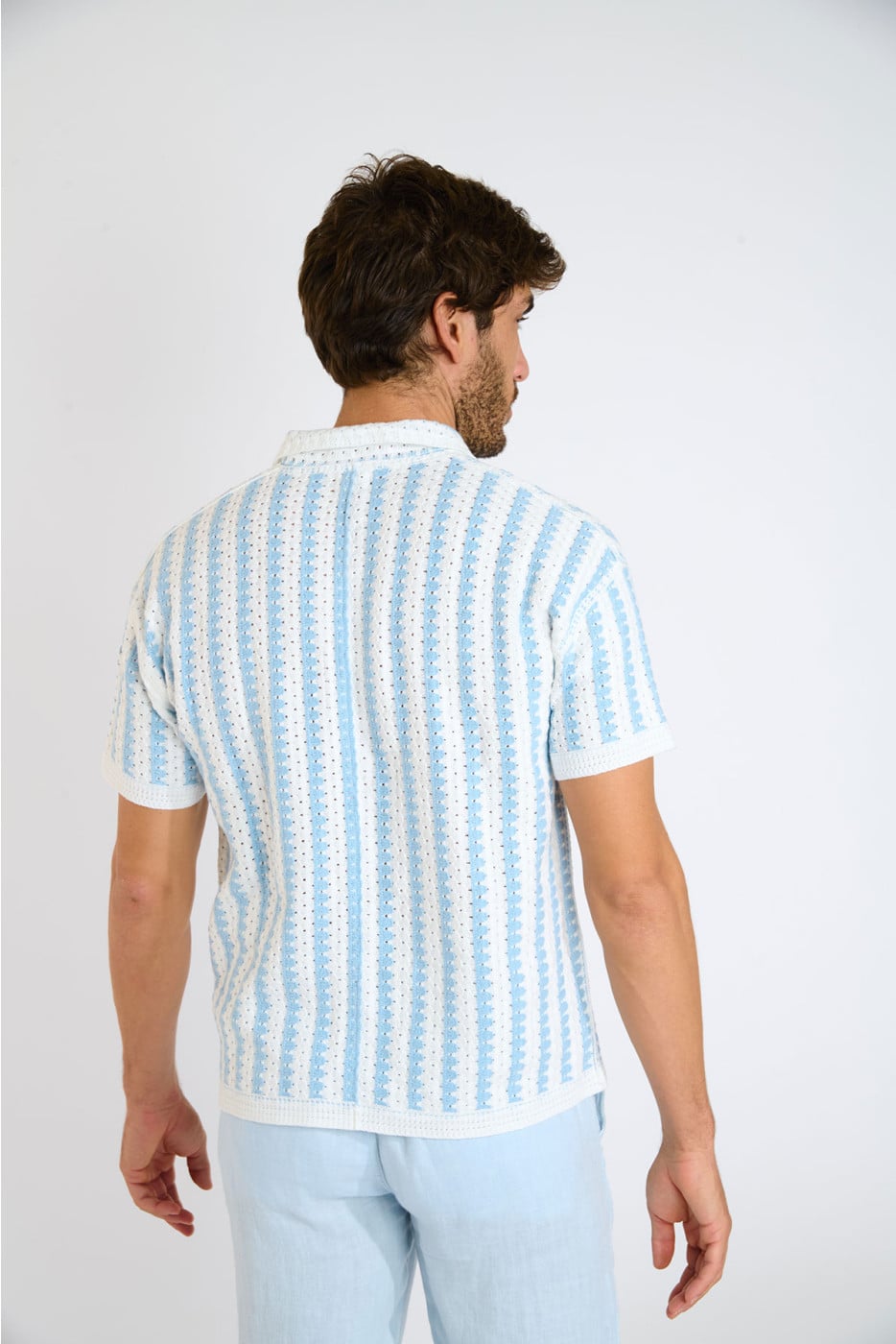 Chemise en maille écru TRISTAN SOVERATO - 4