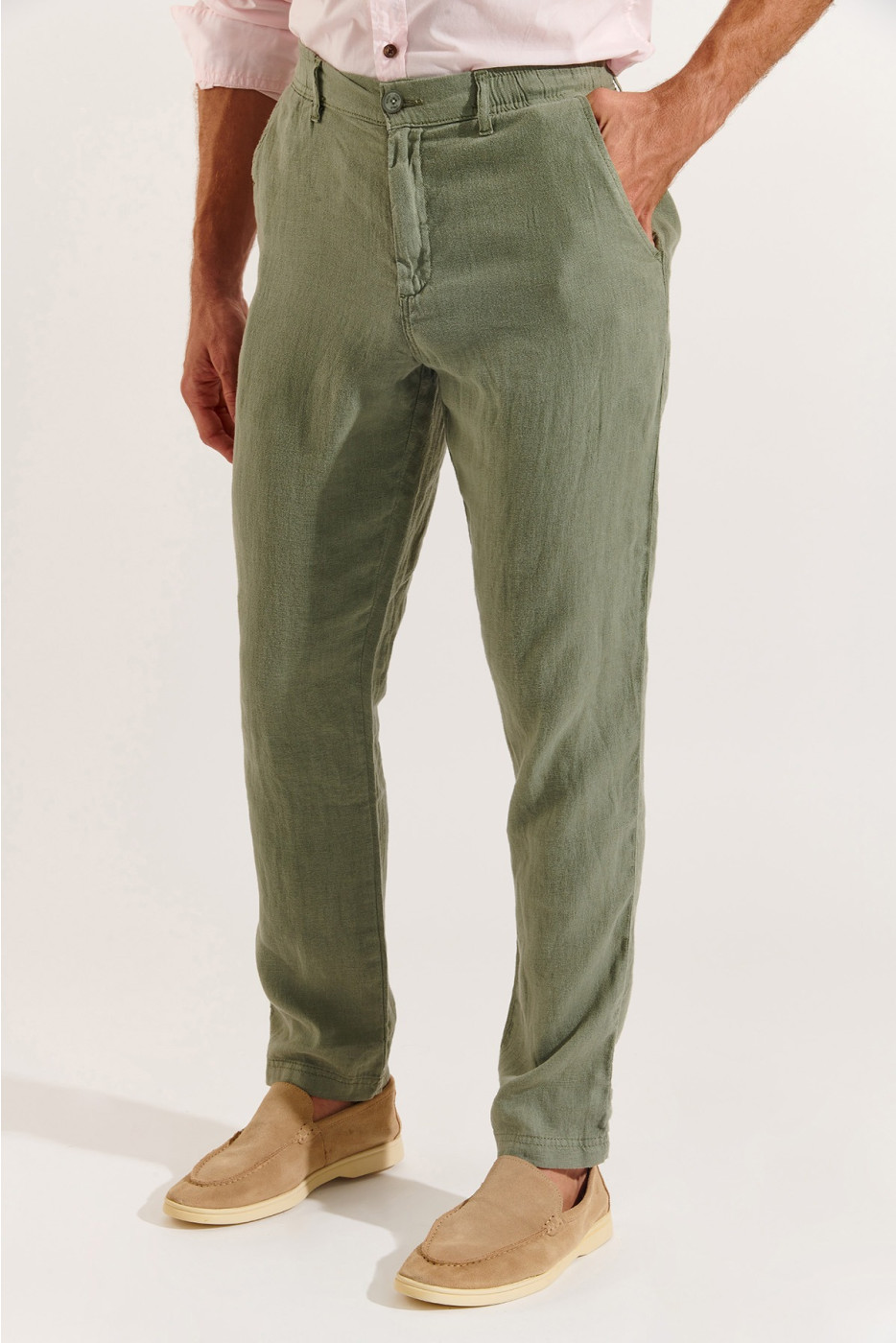 Pantalon chino kaki AURELIO LINDYE - 3