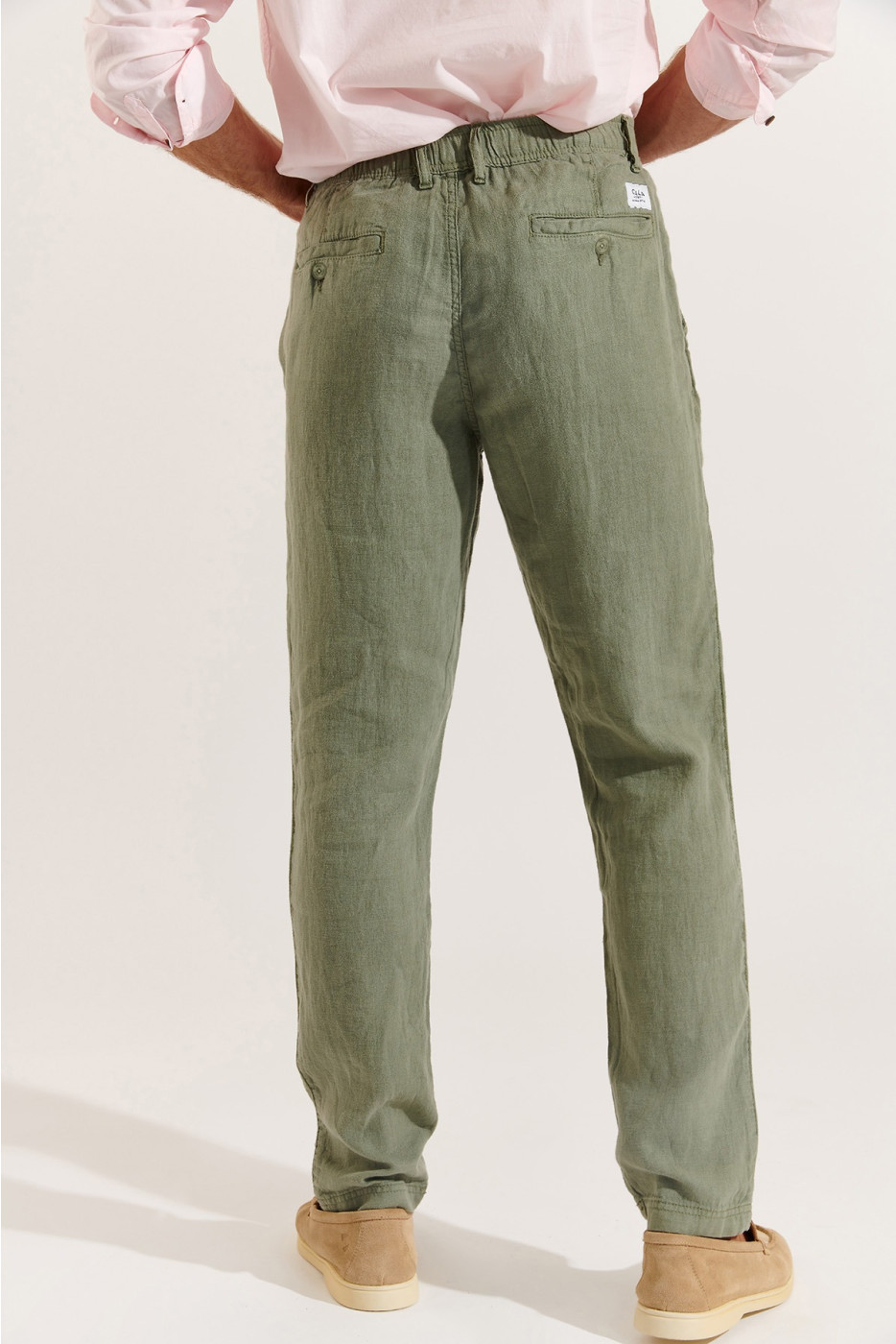 Pantalon chino kaki AURELIO LINDYE - 5