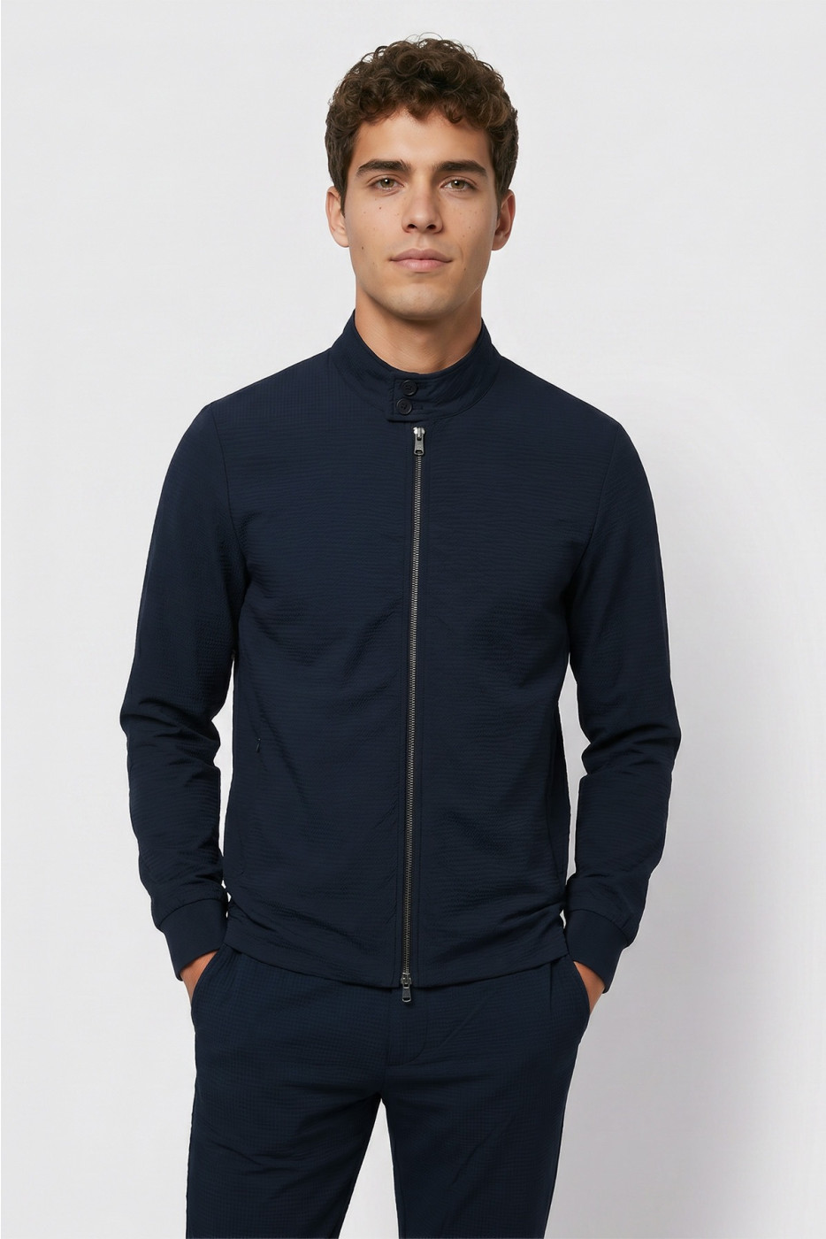 Blouson bleu marine IVANO TRIESTE - 3