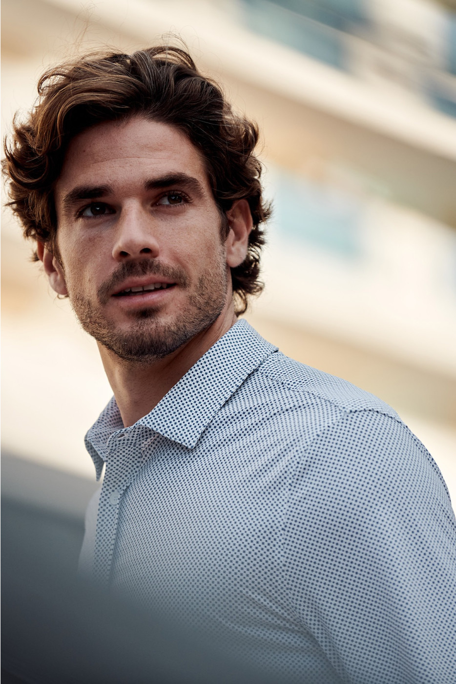 Chemise bleu marine JEAN ROMA - 1