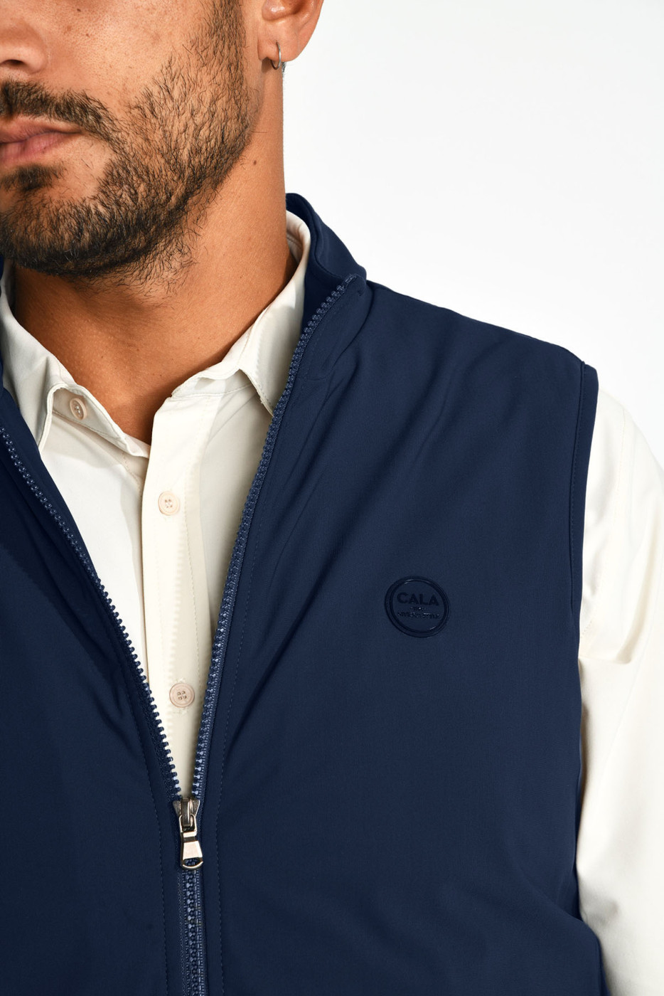 Blouson sans manche packable bleu marine SANDRO CATANIA - 5