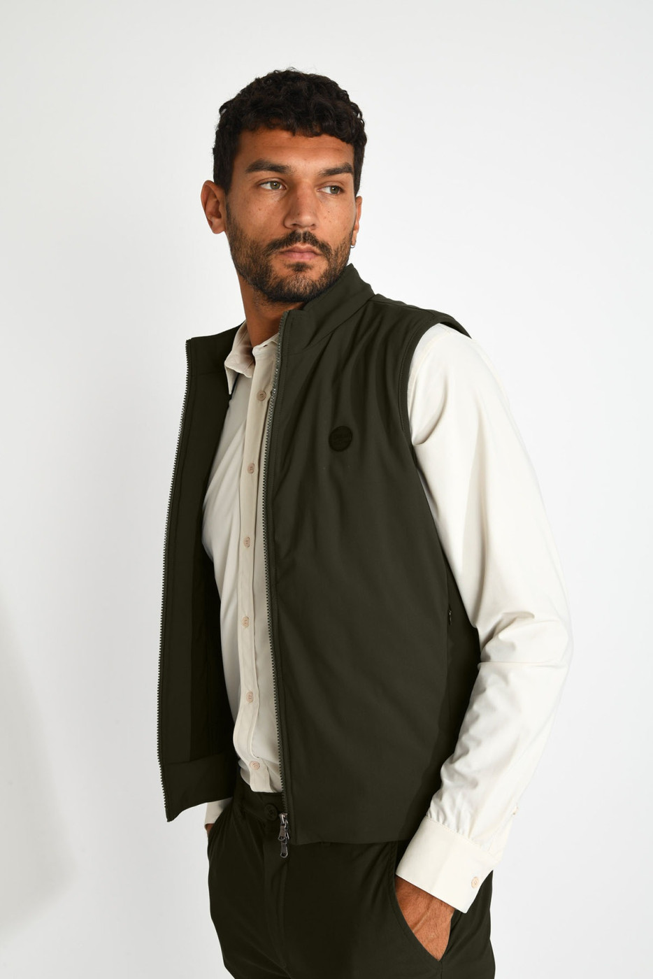 Blouson sans manche packable kaki SANDRO CATANIA - 8