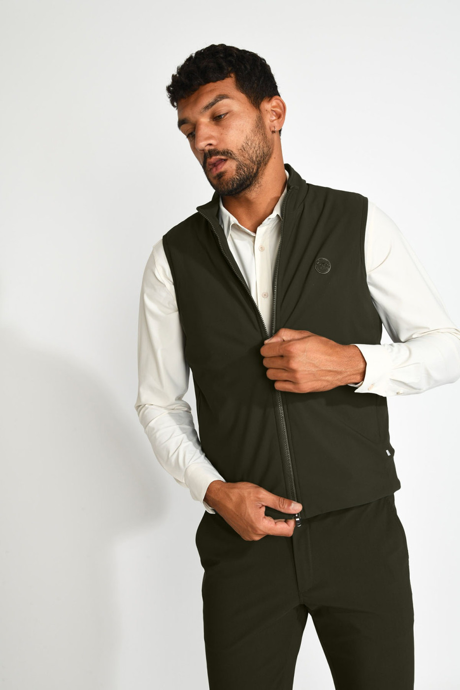 Blouson sans manche packable kaki SANDRO CATANIA - 9