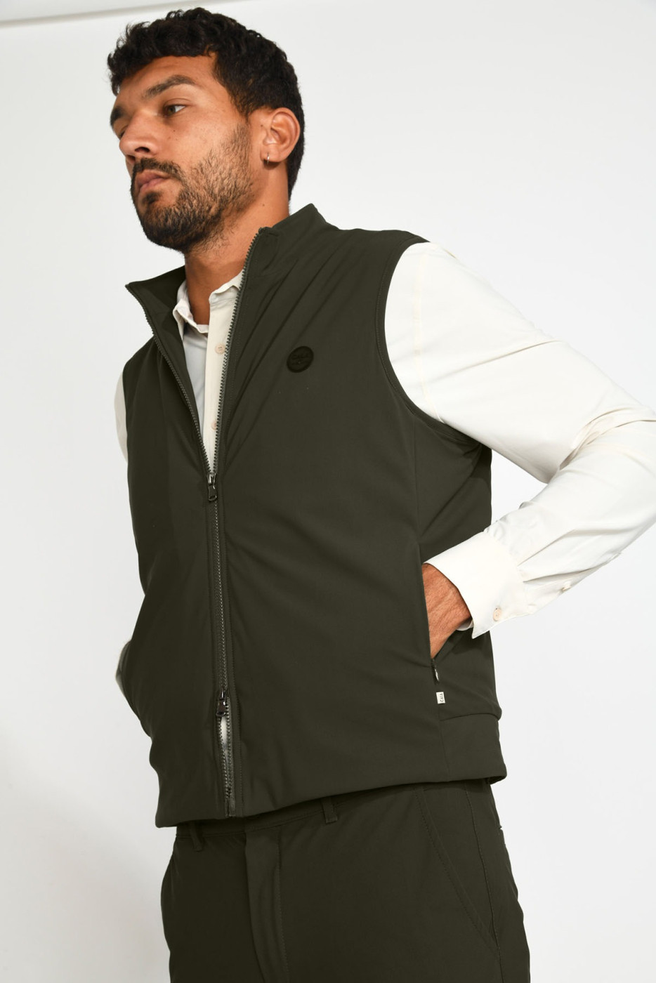Blouson sans manche packable kaki SANDRO CATANIA - 3