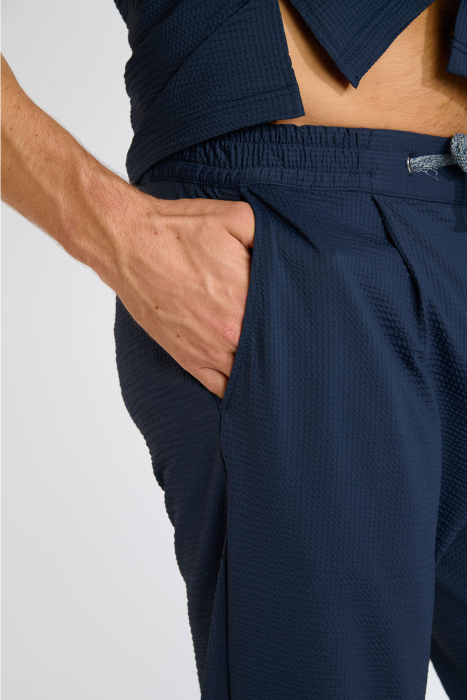 Pantalon bleu marine THOMAS TRIESTE - 5