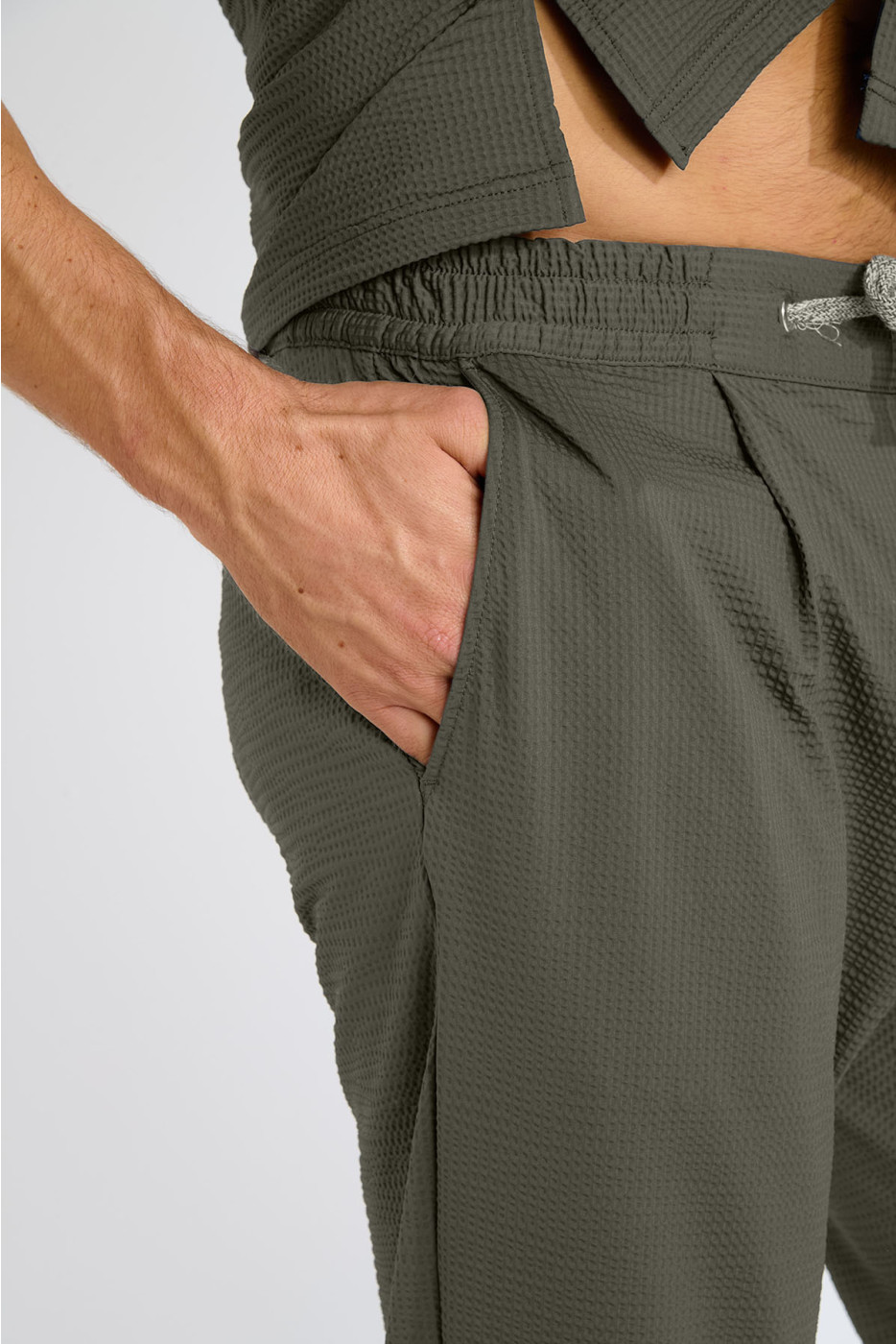 Pantalon vert kaki THOMAS TRIESTE - 5