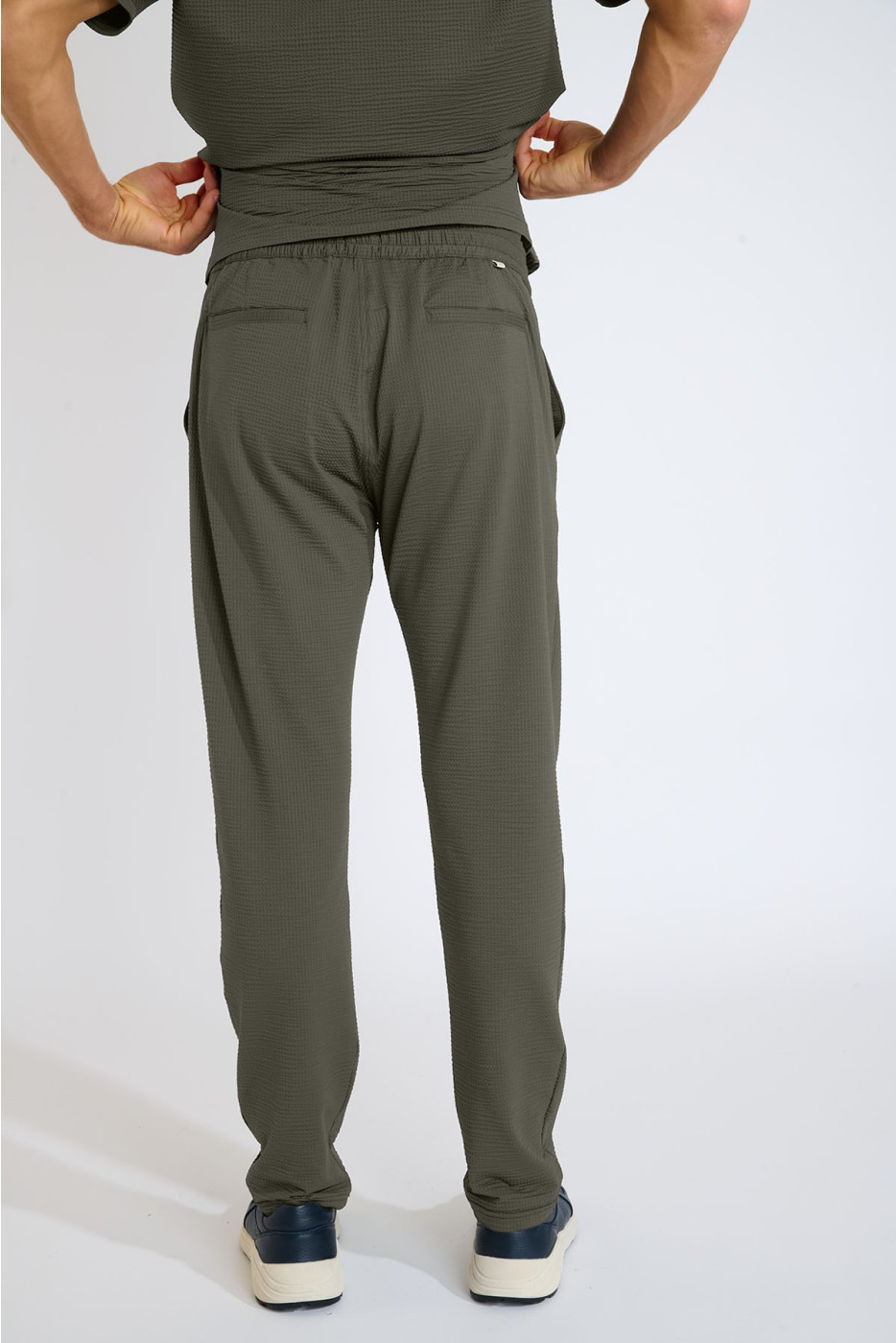 Pantalon vert kaki THOMAS TRIESTE - 3
