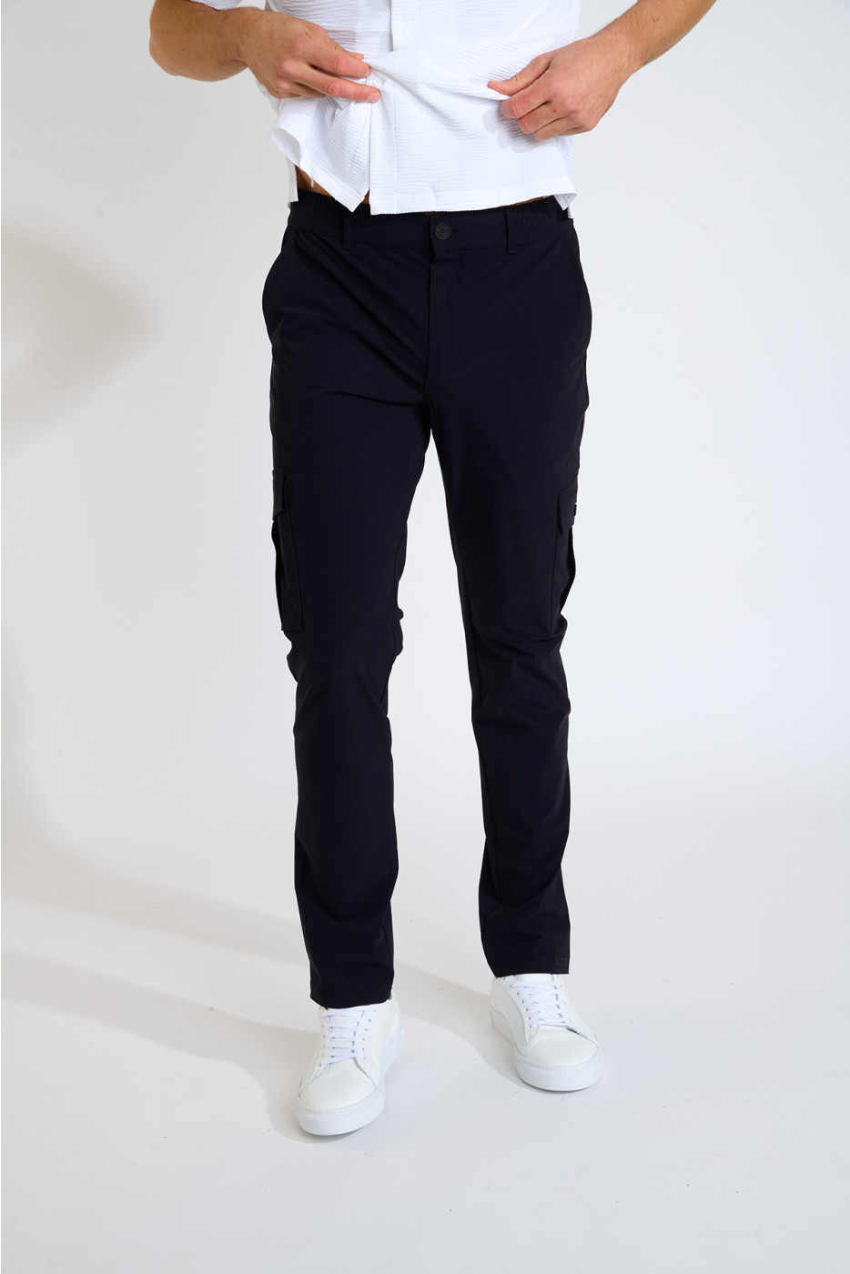 Pantalon bleu marine stretch VICOLO LESCADA - 4