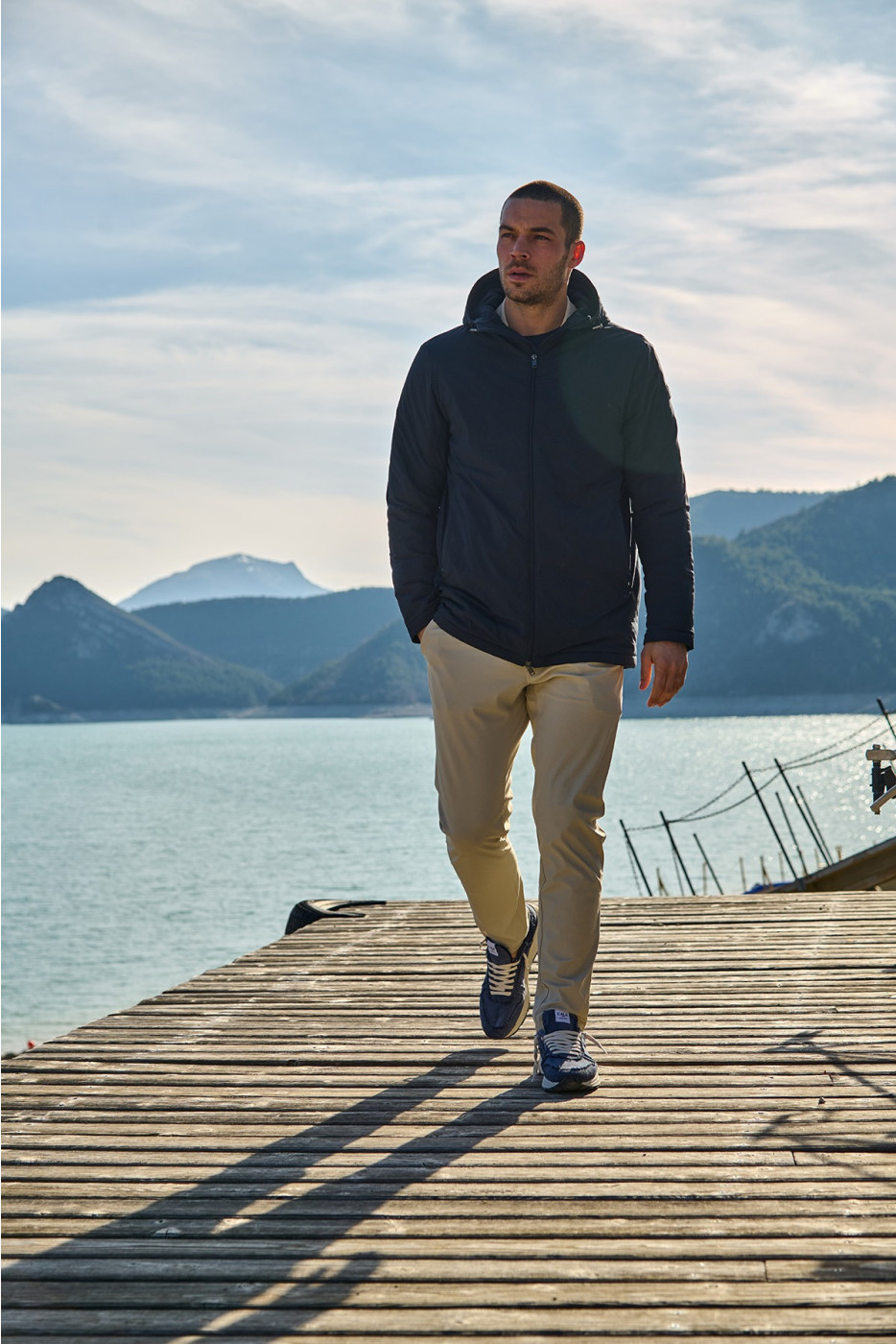 Parka à capuche bleu marine ALFONSE MORANO - 9